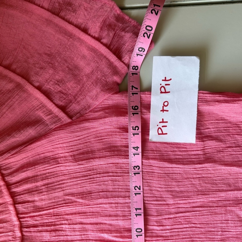 Nanette Lepore Pink Ruffled Flowy Top Medium - Picture 6 of 6